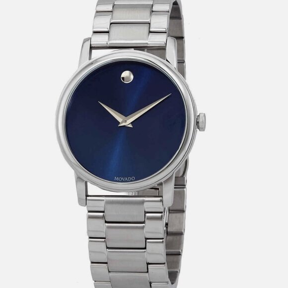 Movado Classic Museum Navy Dial Men's Watch NEW IN BOX - Picture 3 of 5